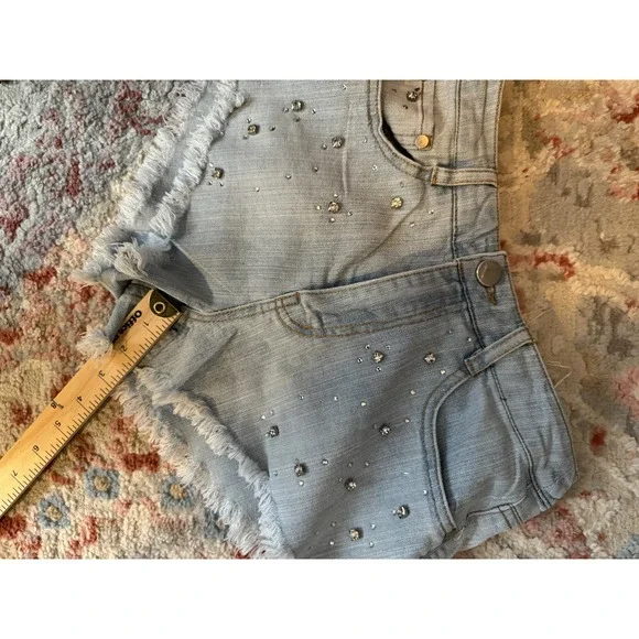 Jou Jou denim rhinestone short shorts‎ - Picture 6 of 6